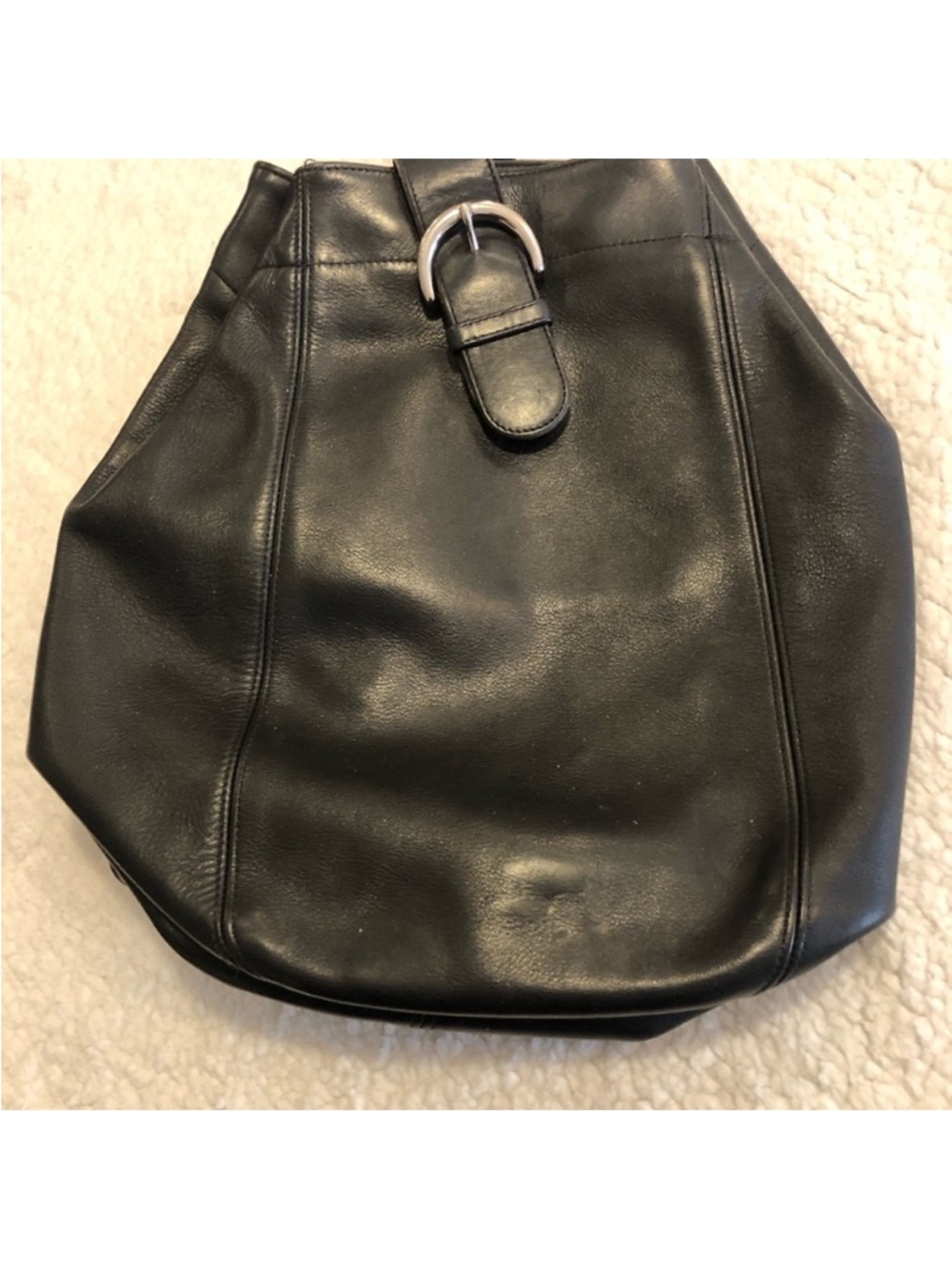 Classic Black Leather Shoulder Bag - coach